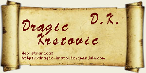 Dragić Krstović vizit kartica